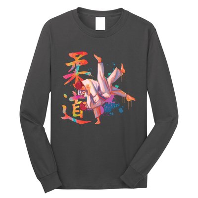 Judo Martial Arts Watercolor Long Sleeve Shirt