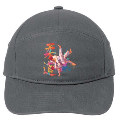 Judo Martial Arts Watercolor 7-Panel Snapback Hat