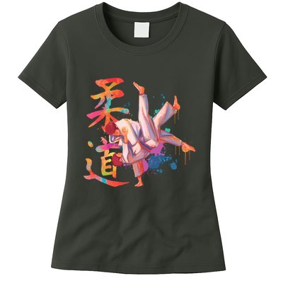 Judo Martial Arts Watercolor Womens T-Shirt