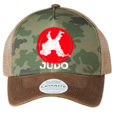 JUDO Olympic Sports Stylized Distressed Legacy Tie Dye Trucker Hat