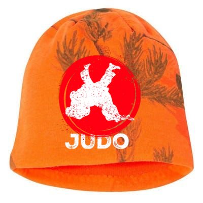 JUDO Olympic Sports Stylized Distressed Kati - Camo Knit Beanie