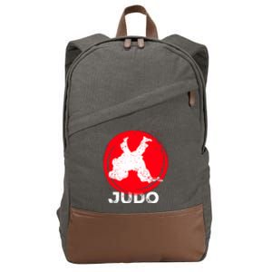 JUDO Olympic Sports Stylized Distressed Cotton Canvas Backpack