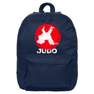 JUDO Olympic Sports Stylized Distressed 16 in Basic Backpack