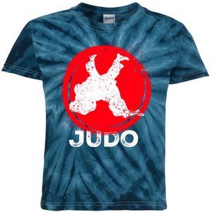 JUDO Olympic Sports Stylized Distressed Kids Tie-Dye T-Shirt