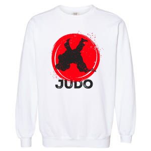 JUDO Olympic Sports Stylized Distressed Garment-Dyed Sweatshirt