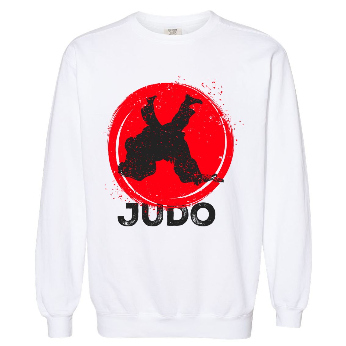 JUDO Olympic Sports Stylized Distressed Garment-Dyed Sweatshirt