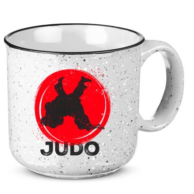 JUDO Olympic Sports Stylized Distressed 15oz Campfire Ceramic Mug