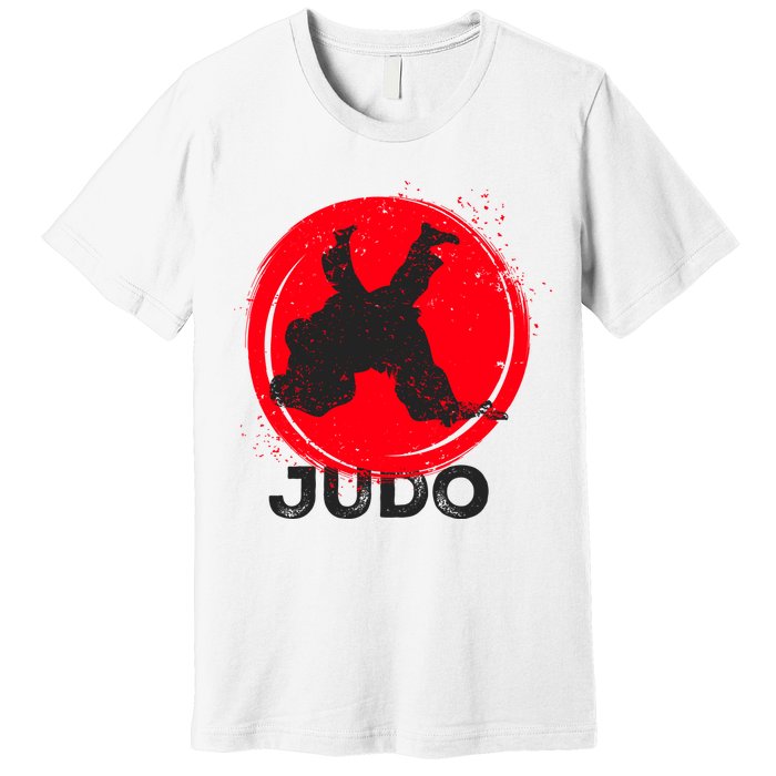 JUDO Olympic Sports Stylized Distressed Premium T-Shirt