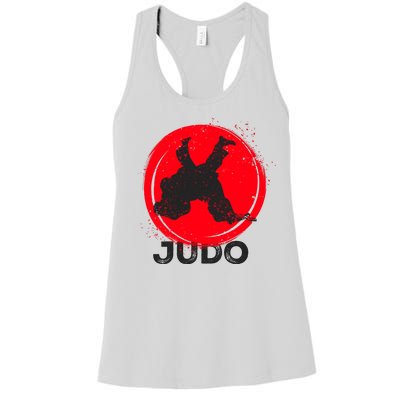 JUDO Olympic Sports Stylized Distressed Women's Racerback Tank