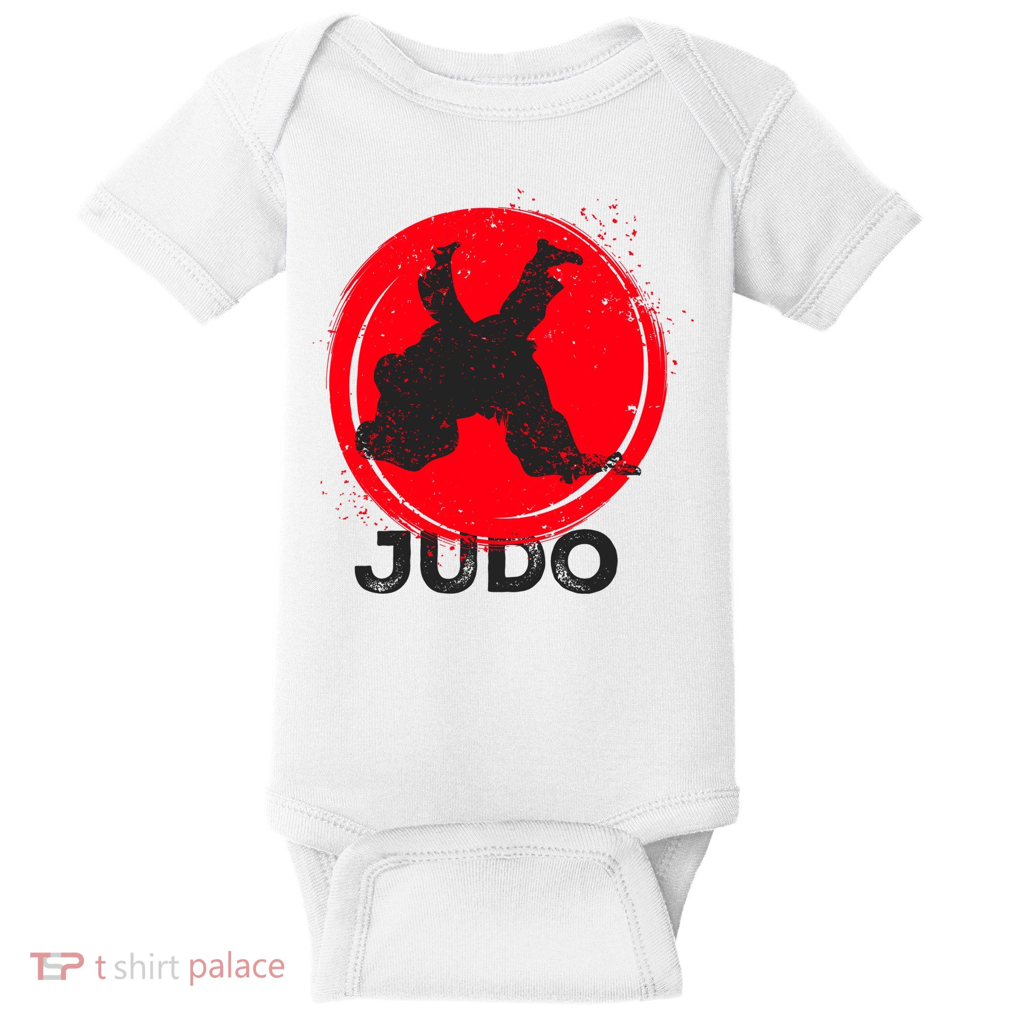 JUDO Olympic Sports Stylized Distressed Baby Bodysuit
