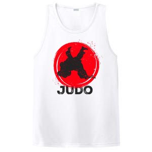 JUDO Olympic Sports Stylized Distressed PosiCharge Competitor Tank