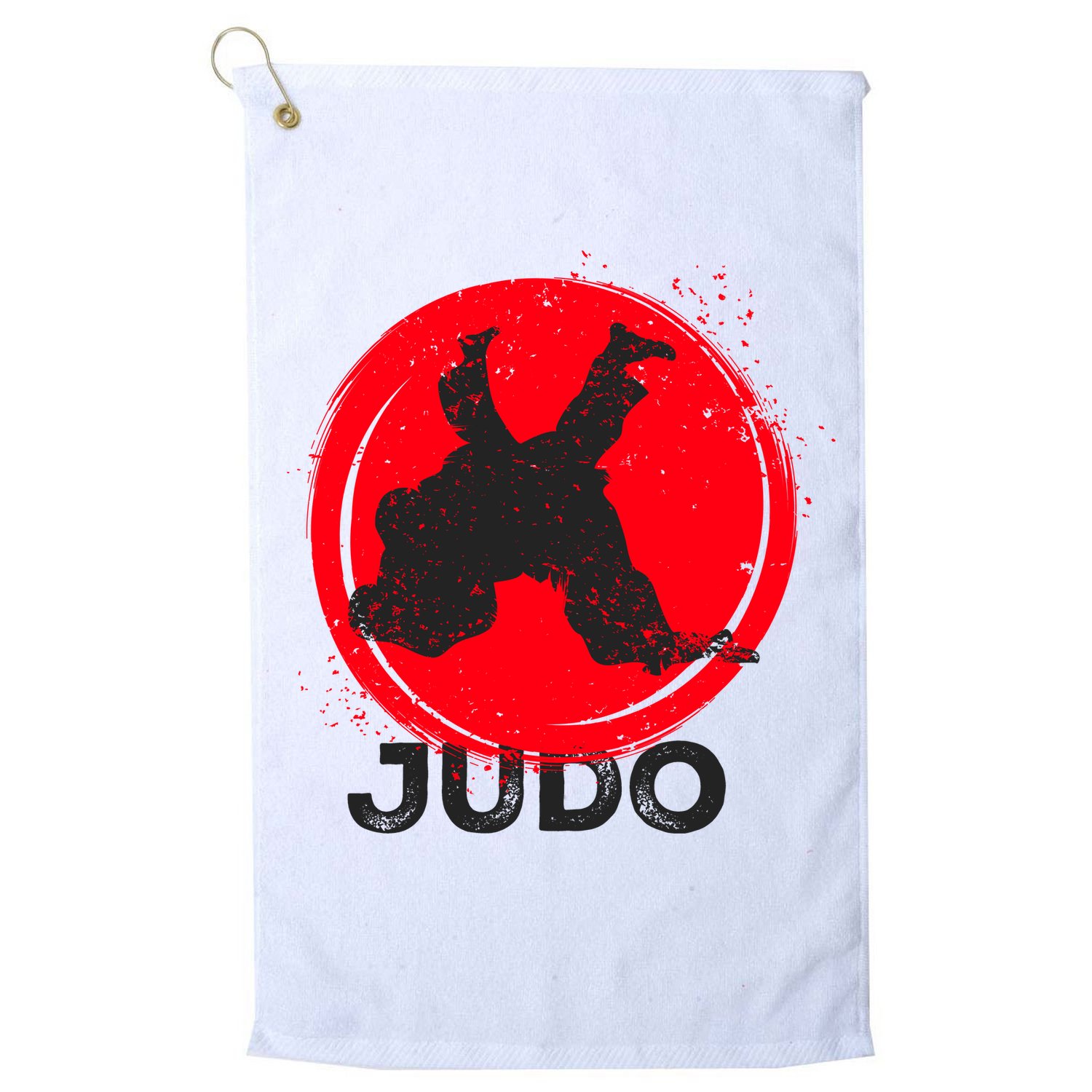 JUDO Olympic Sports Stylized Distressed Golf Towel