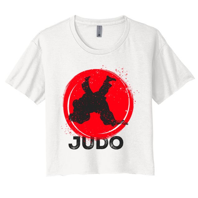 JUDO Olympic Sports Stylized Distressed Crop Top