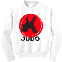 JUDO Olympic Sports Stylized Distressed Kids Sweatshirt