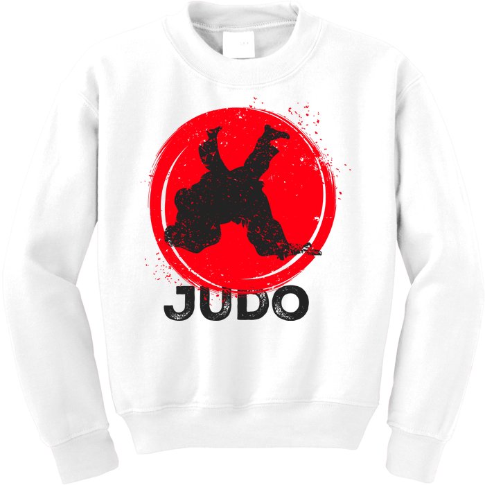 JUDO Olympic Sports Stylized Distressed Kids Sweatshirt