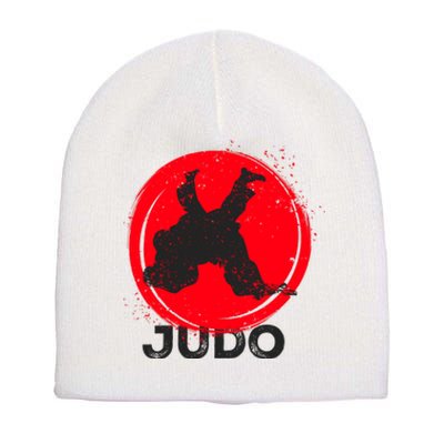 JUDO Olympic Sports Stylized Distressed Short Acrylic Beanie