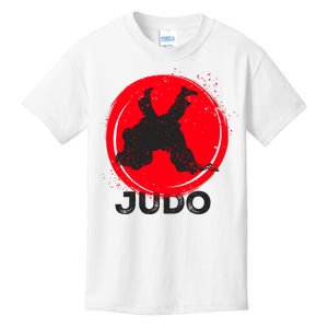 JUDO Olympic Sports Stylized Distressed Kids T-Shirt