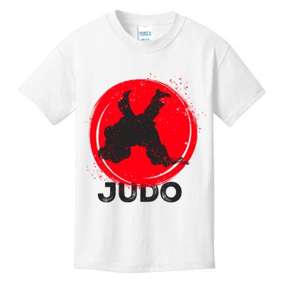 JUDO Olympic Sports Stylized Distressed Kids T-Shirt