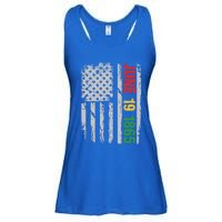 Juneteenth Usa Flag June 19 1865 Black History Month Freedom Cute Gift Ladies Essential Flowy Tank