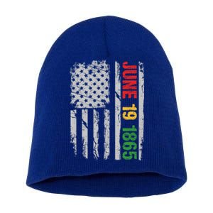 Juneteenth Usa Flag June 19 1865 Black History Month Freedom Cute Gift Short Acrylic Beanie