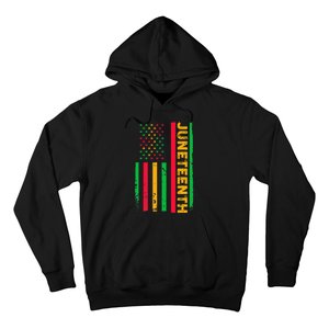 Juneteenth USA Flag Black History Day Afro American Hoodie