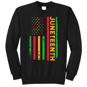 Juneteenth USA Flag Black History Day Afro American Sweatshirt