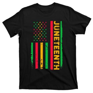 Juneteenth USA Flag Black History Day Afro American T-Shirt