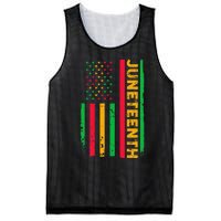 Juneteenth USA Flag Black History Day Afro American Mesh Reversible Basketball Jersey Tank