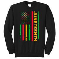 Juneteenth USA Flag Black History Day Afro American Tall Sweatshirt