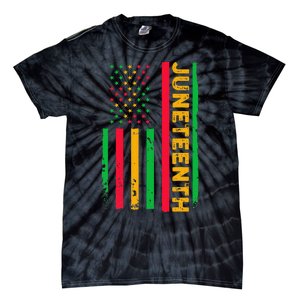 Juneteenth USA Flag Black History Day Afro American Tie-Dye T-Shirt