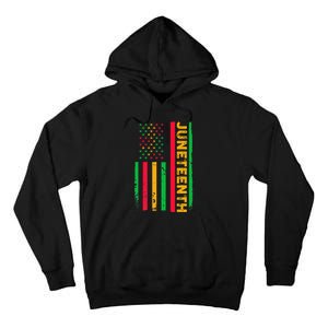 Juneteenth USA Flag Black History Day Afro American Tall Hoodie