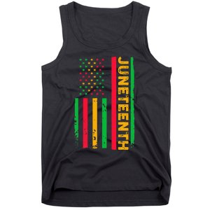 Juneteenth USA Flag Black History Day Afro American Tank Top