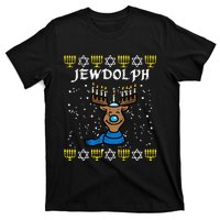 Jewdolph Ugly Hanukkah Reindeer Funny Chanukah  T-Shirt