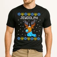 Jewdolph Ugly Hanukkah Sweater Reindeerorah Chanukah Cooling Performance Crew T-Shirt