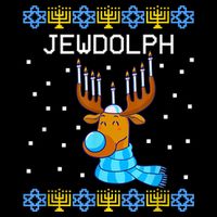 Jewdolph Ugly Hanukkah Sweater Reindeerorah Chanukah Cooling Performance Crew T-Shirt