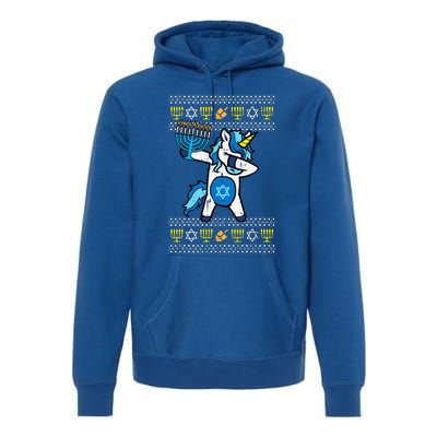 Jewish Unicorn Jewnicorn Hanukkah Chanukah  Premium Hoodie