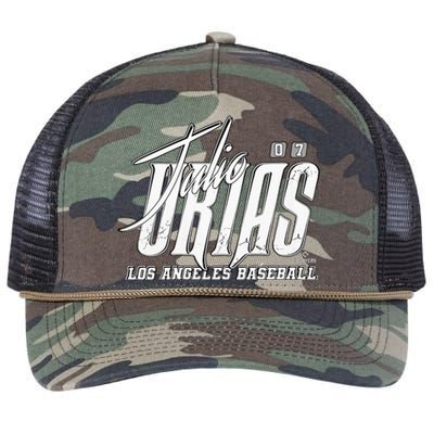 Julio Urias Los Angeles Baseball Rock Retro Rope Trucker Hat Cap