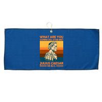 Julius Caesar What Are You Gonna Do Stab Me? Large Microfiber Waffle Golf Towel