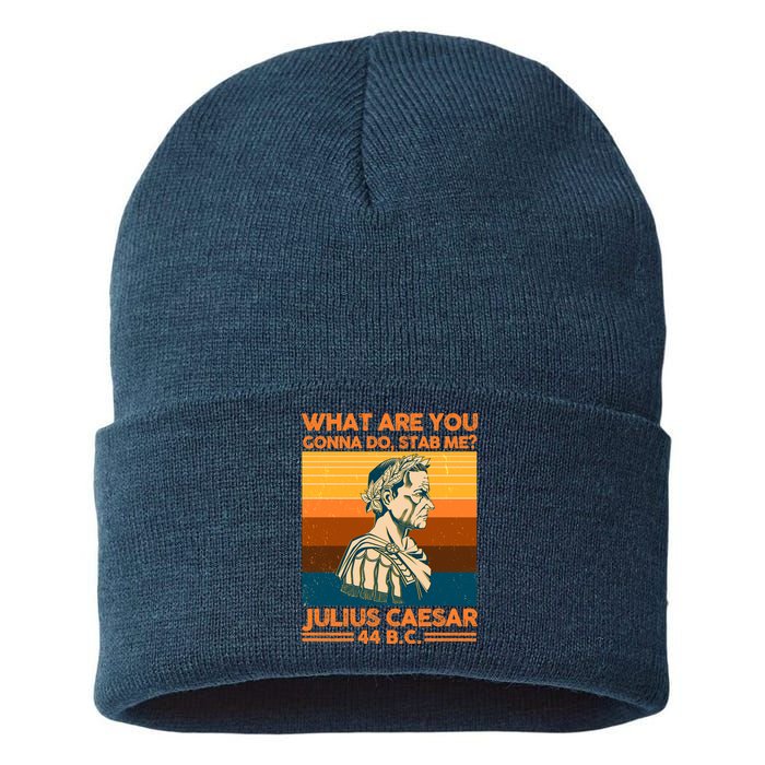 Julius Caesar What Are You Gonna Do Stab Me? Sustainable Knit Beanie