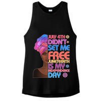 July 4th Didn't Set Me Free Juneteenth Ladies PosiCharge Tri-Blend Wicking Tank