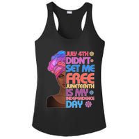 July 4th Didn't Set Me Free Juneteenth Ladies PosiCharge Competitor Racerback Tank