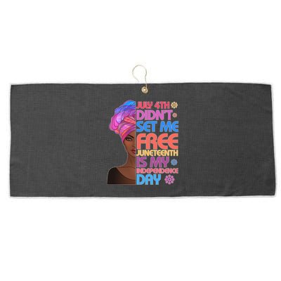July 4th Didn't Set Me Free Juneteenth Large Microfiber Waffle Golf Towel