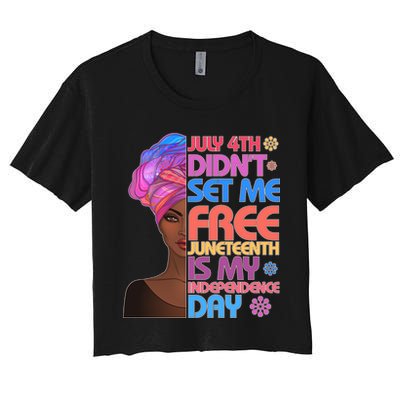 July 4th Didn't Set Me Free Juneteenth Crop Top