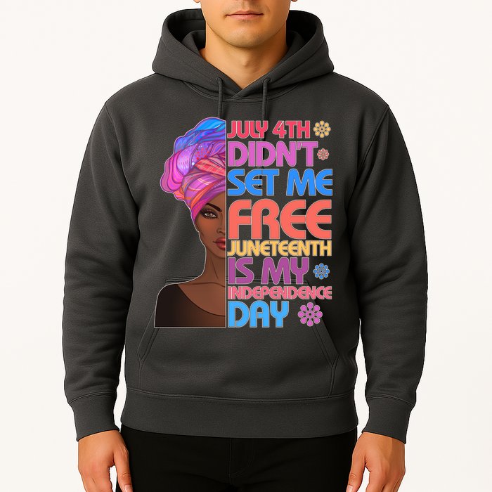 July 4th Didn't Set Me Free Juneteenth Hoodie