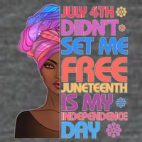 July 4th Didn't Set Me Free Juneteenth 7-Panel Snapback Hat