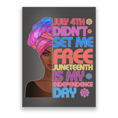 July 4th Didn't Set Me Free Juneteenth Poster