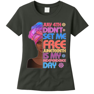 July 4th Didn't Set Me Free Juneteenth Womens T-Shirt