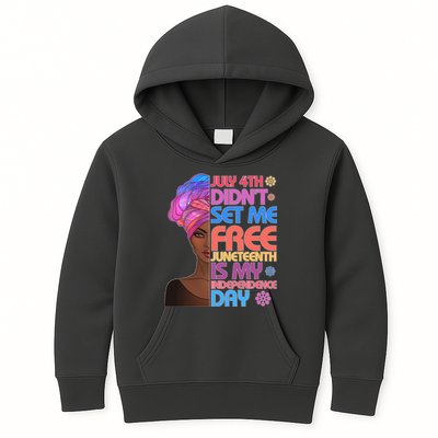 July 4th Didn't Set Me Free Juneteenth Kids Hoodie