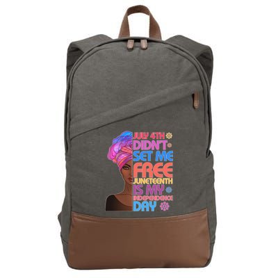 July 4th Didn't Set Me Free Juneteenth Cotton Canvas Backpack