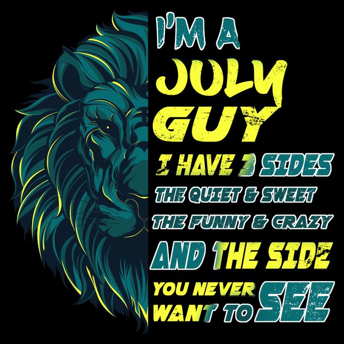 July Birthday Guy Has 3 Sides Sweet Funny Crazy  Performance Shirt